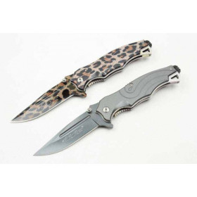 440 steel FENGXU Grey Firebird A668 Folding Blade Knife With Nylon Sheath UDTEK00659